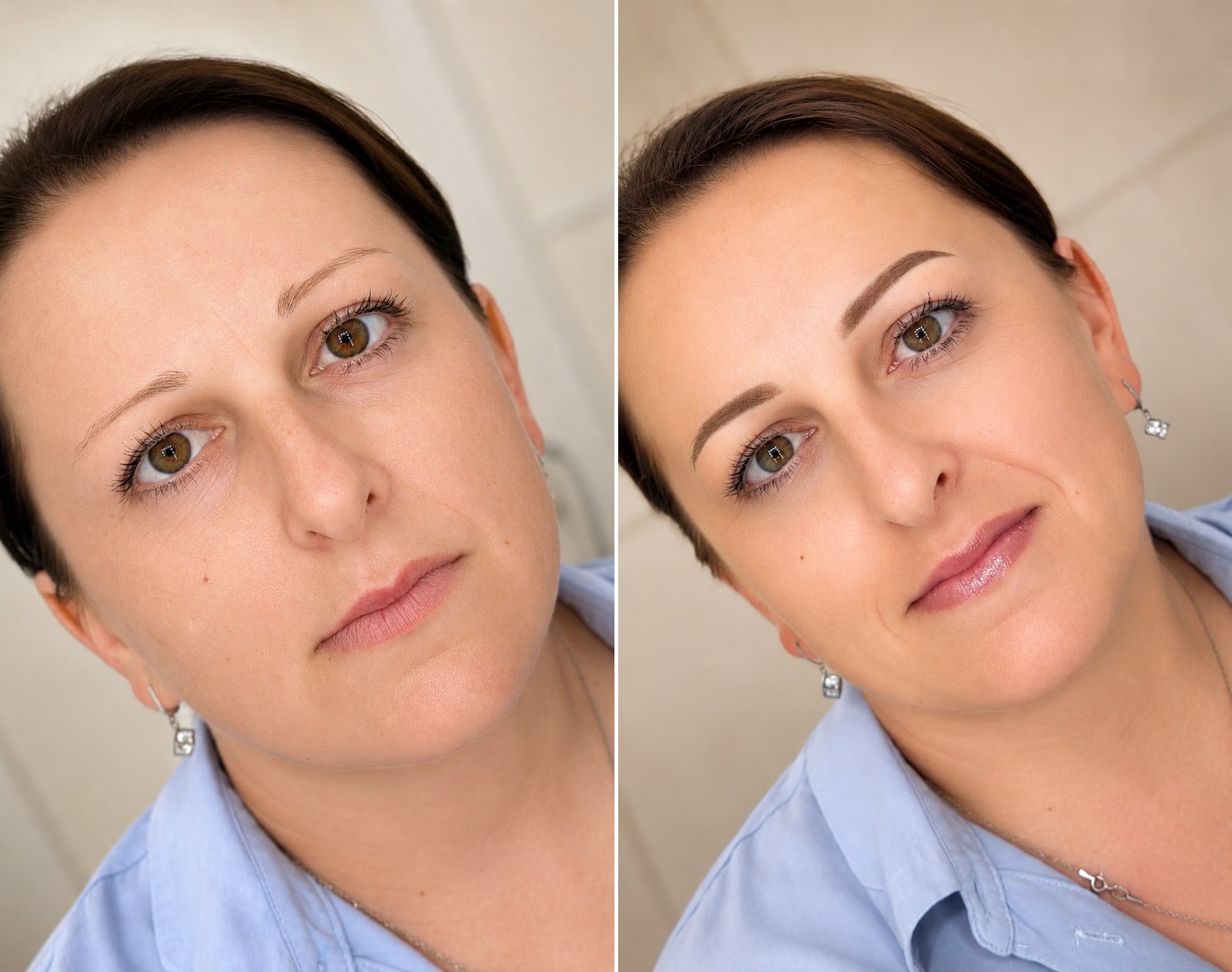 Avant/après : transformation sourcils poudrés
